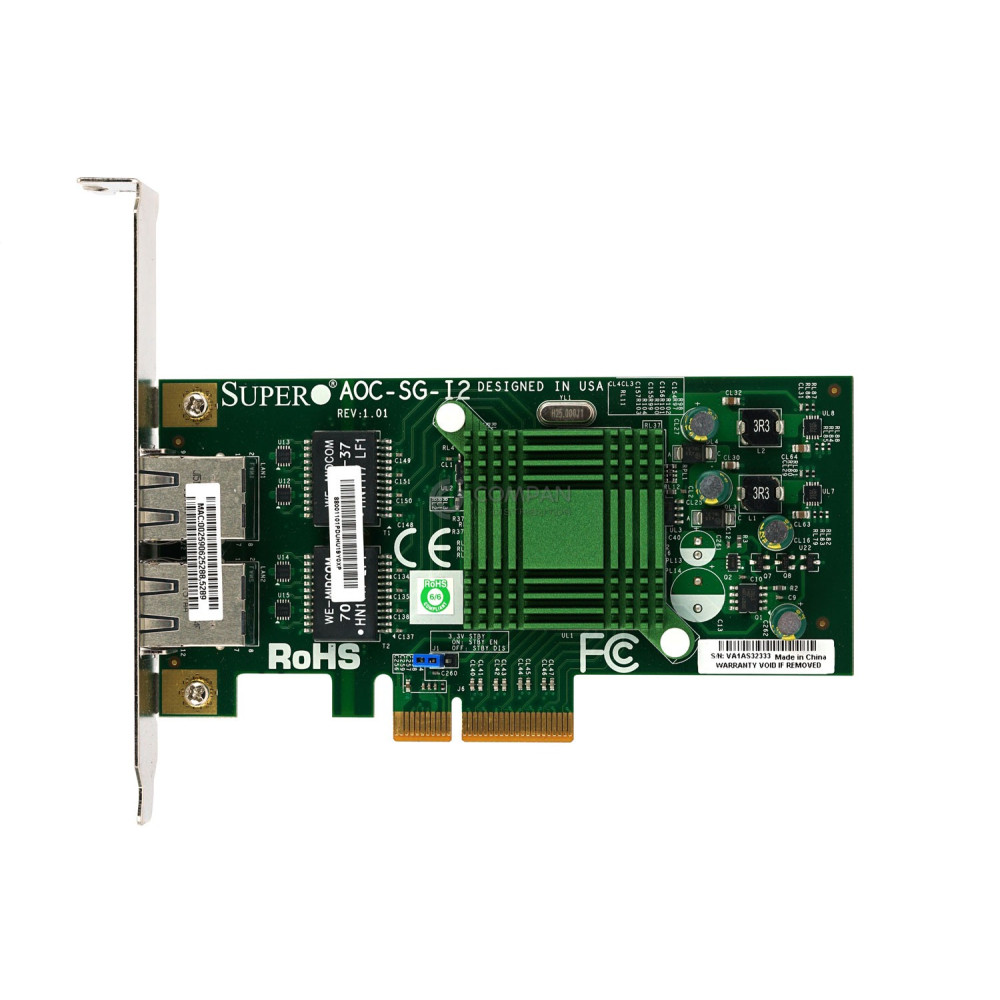 A0C-SG-12 SUPERMICRO DUAL PORT 1GB RJ-45 ETHERNET ADAPTER CARD